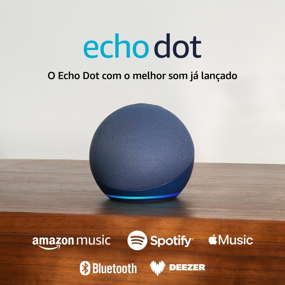 Echo Dot (Última geração) | O Echo Dot com o melhor som já lançado | Cor Azul