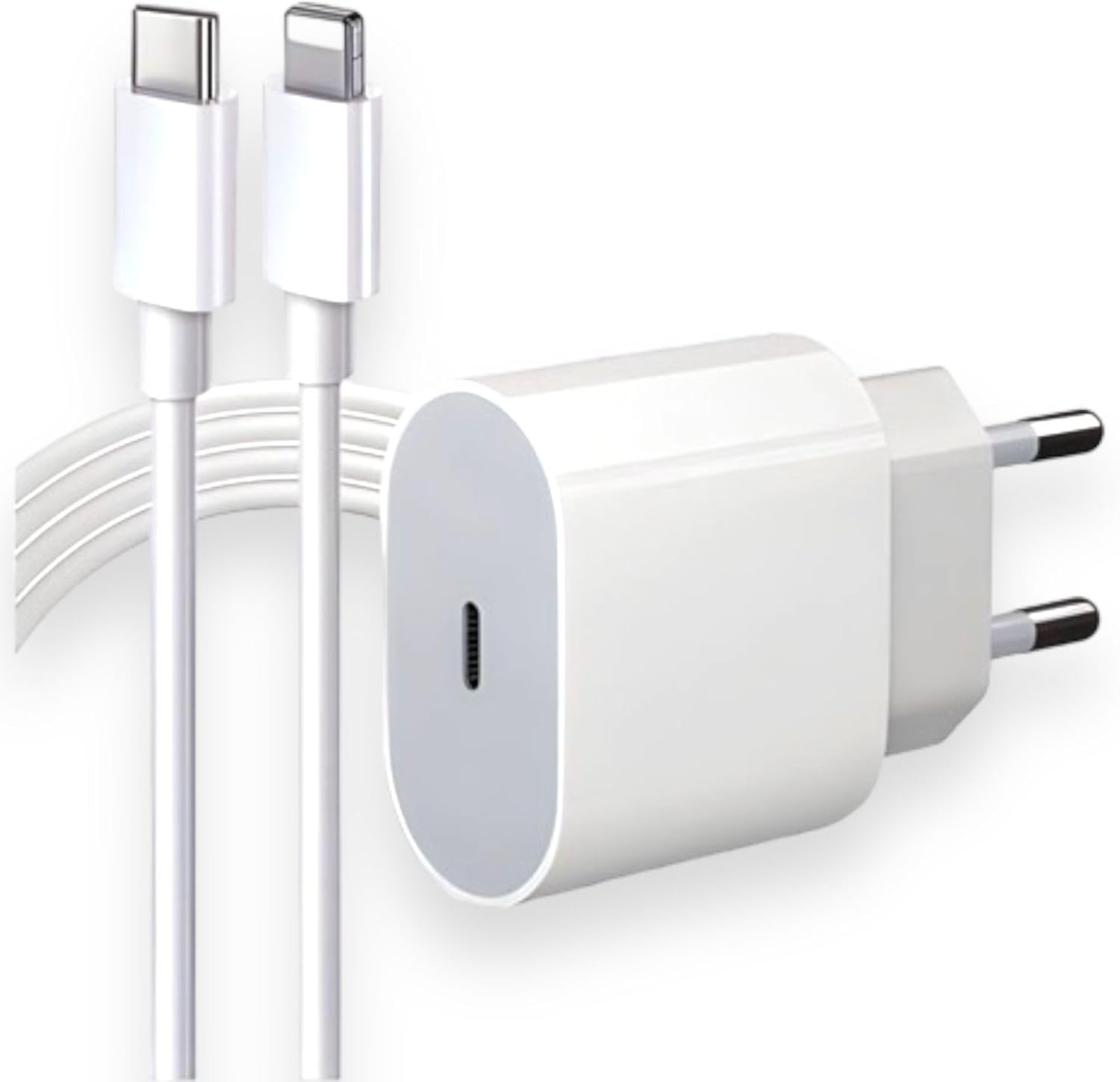 Cabo Usb-C-Lightning + Fonte Carregador