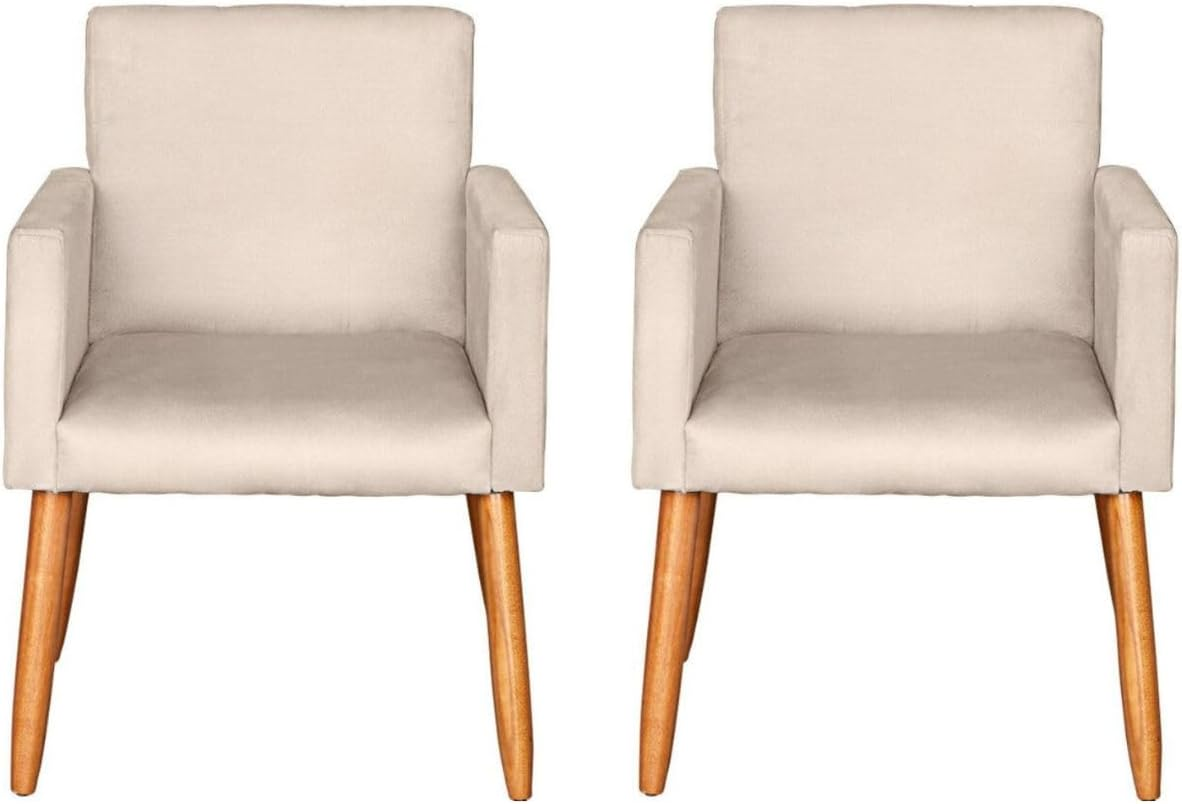 Kit 2 Poltronas Cadeira Decorativa para Sala de estar