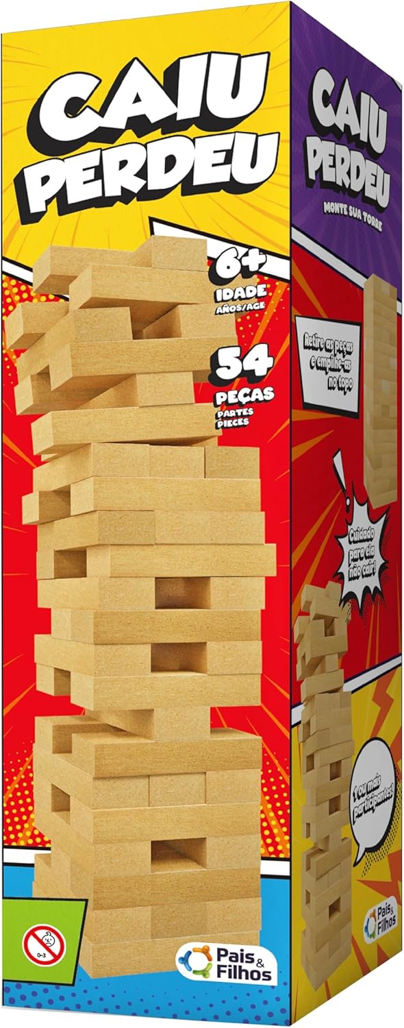 Pais & Filhos – Caiu Perdeu, 54 Pçs, idade mínima recomendada – 6 anos