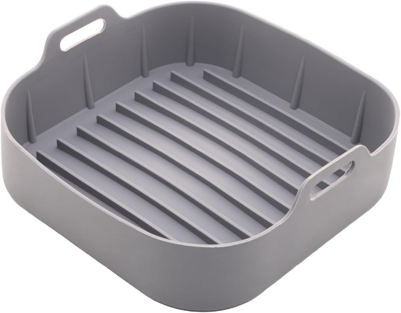 LYOR – Forma Quadrada de Silicone para Air Fryer Cinza 20Cm x 7Cm