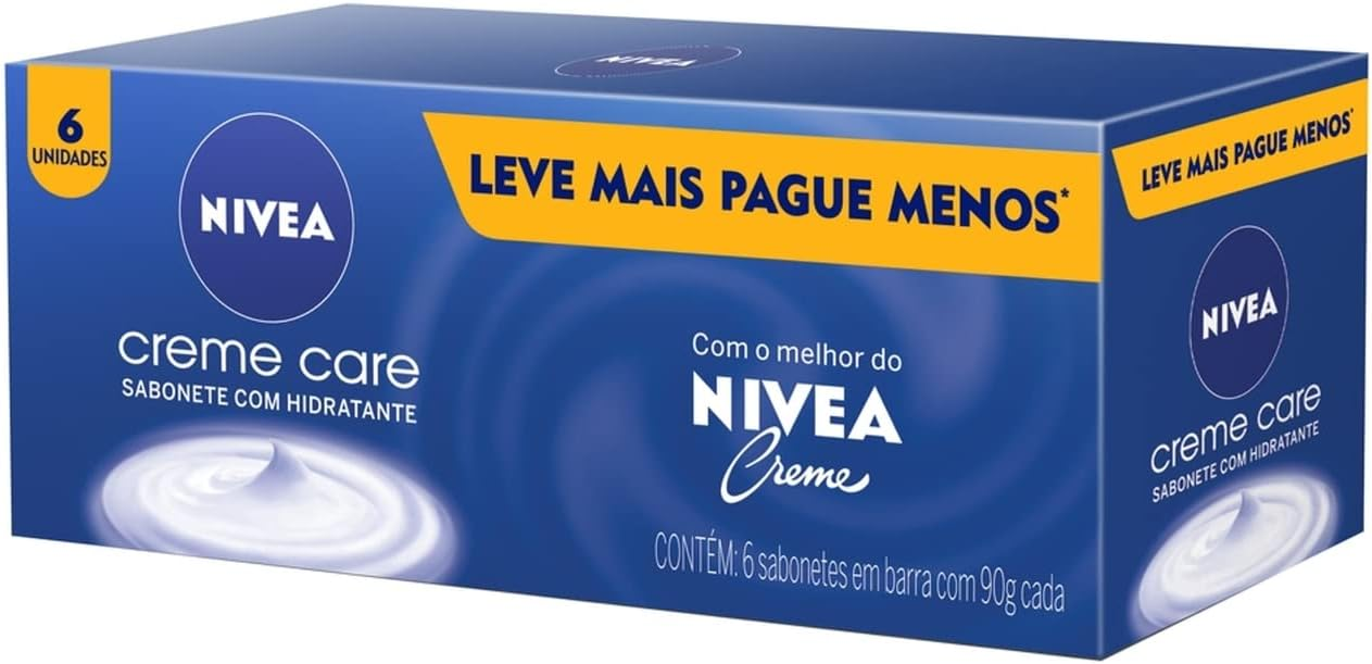 NIVEA Sabonete em Barra Creme Care Promo 6 un. 90g