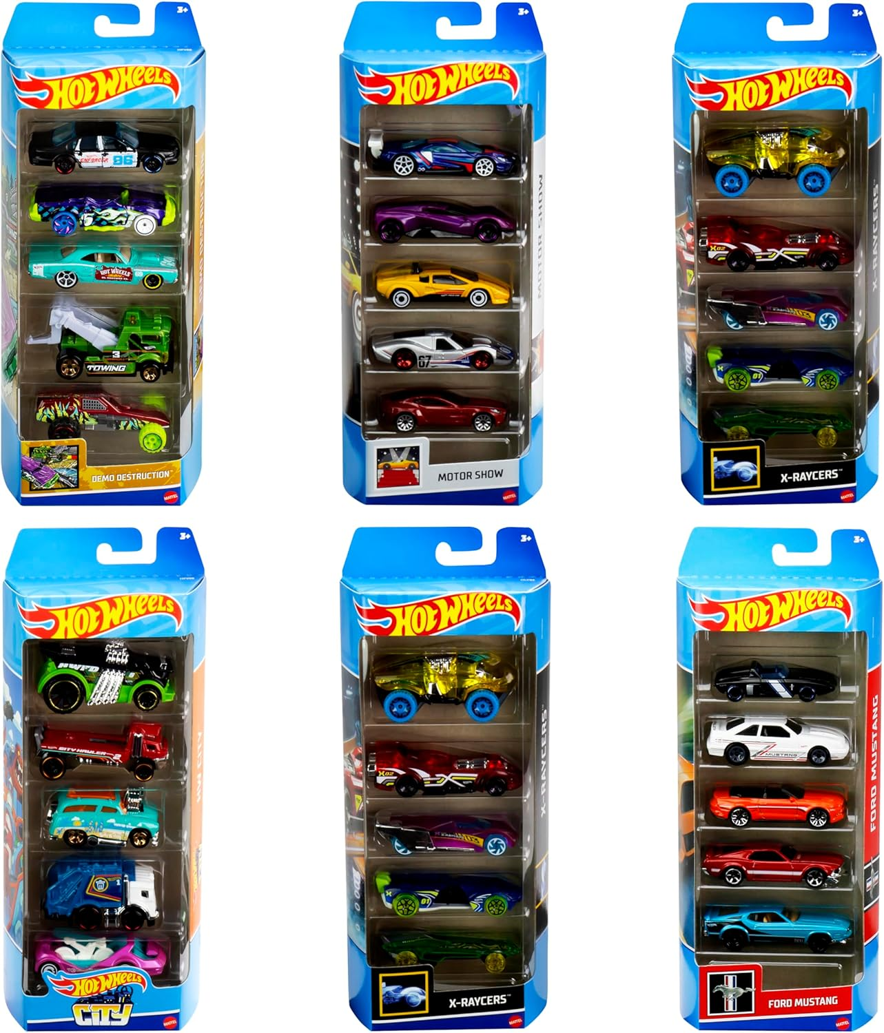 Pacote 5 Carros Sortidos, Hot Wheels