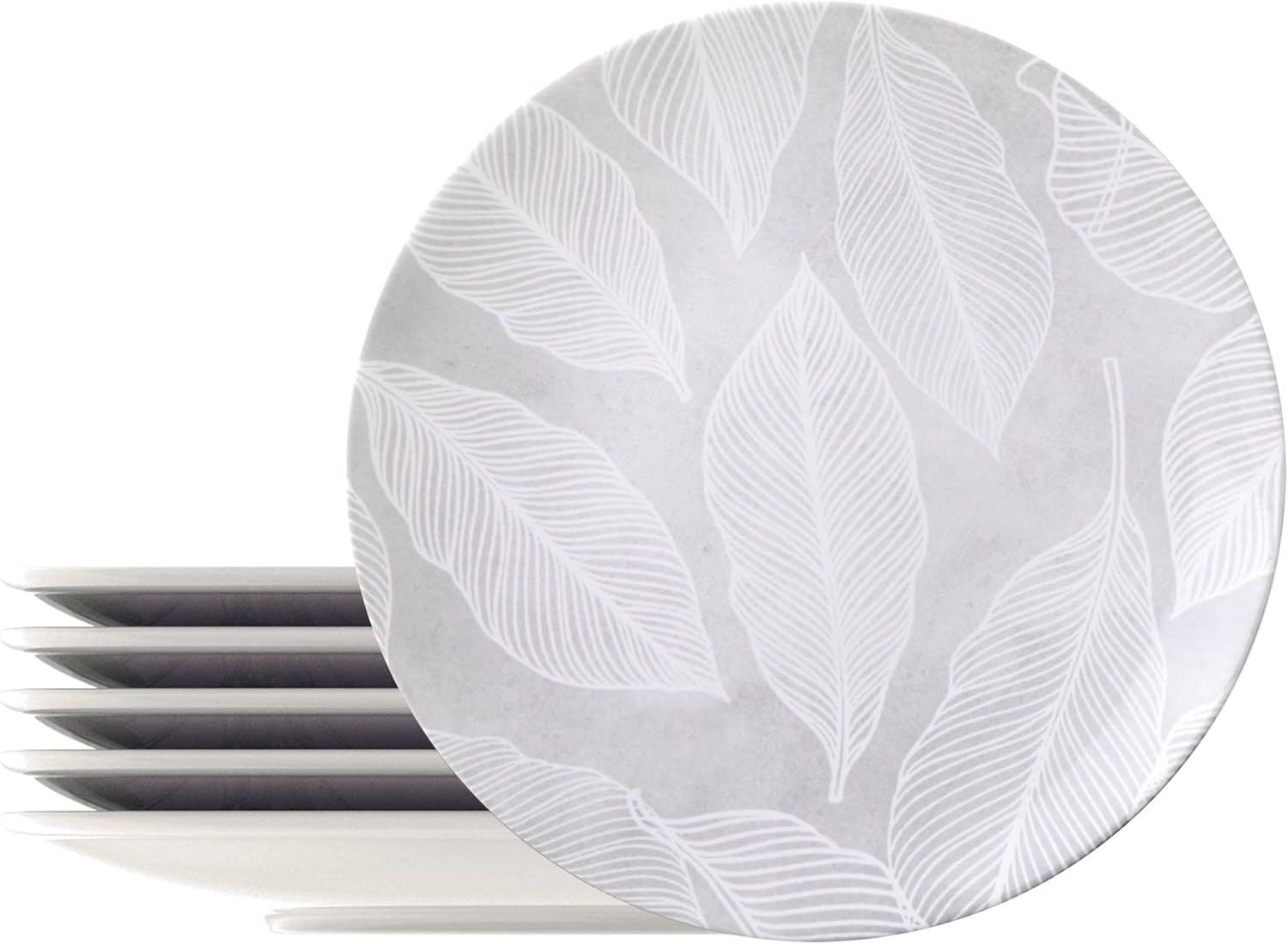 Kit Prato Raso Tramontina Arbo em Porcelana Decorada 25 cm 6 Peças