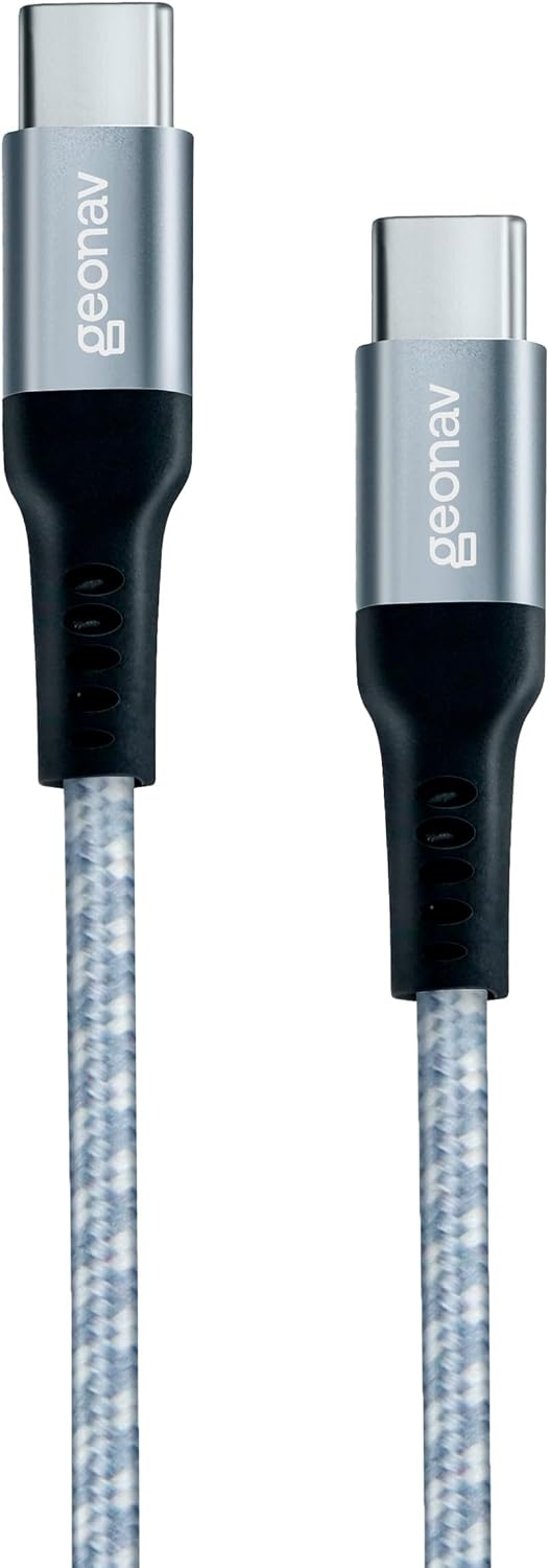 Cabo USB-C (tipo C) para USB-C (tipo C), 1,5 metros, nylon trançado