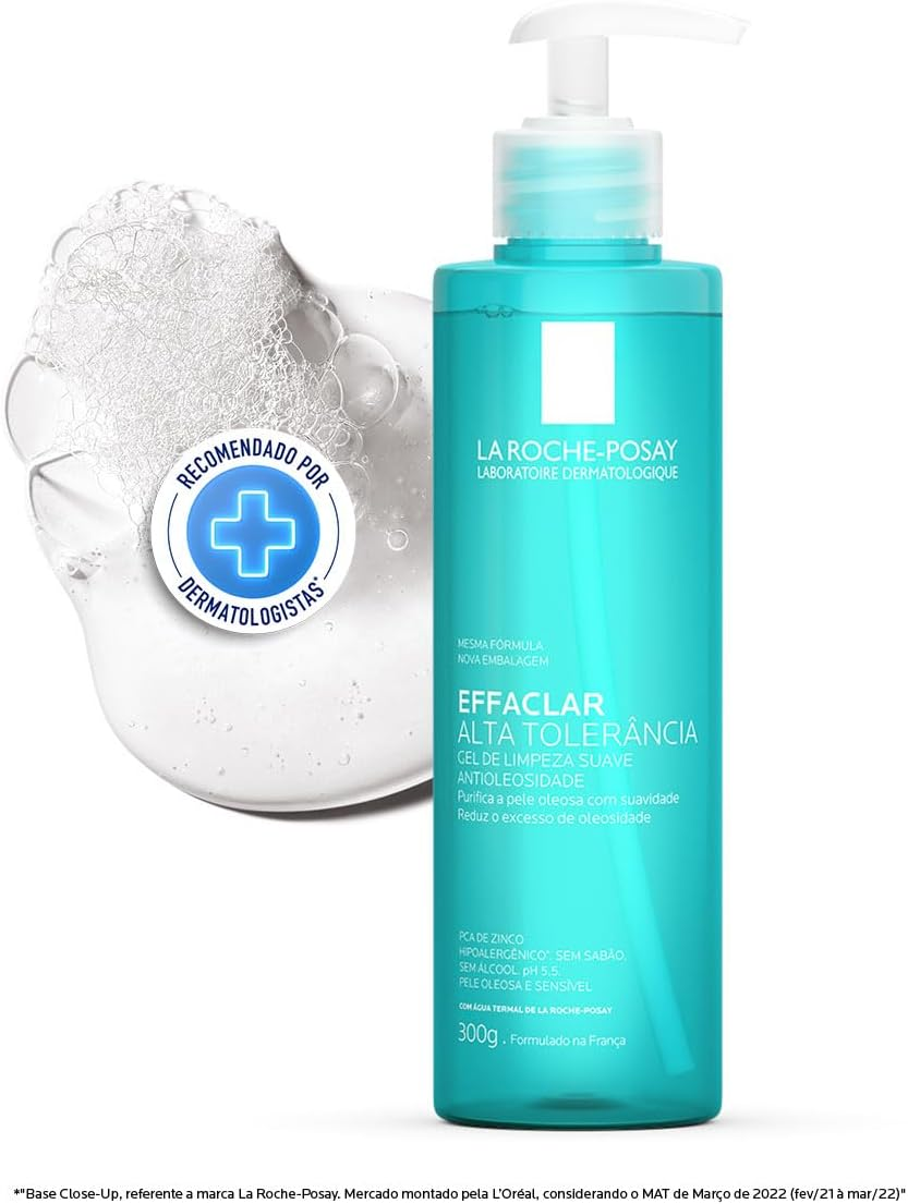 La Roche-posay Effaclar Gel Alta Tolerância. Limpeza Facial.