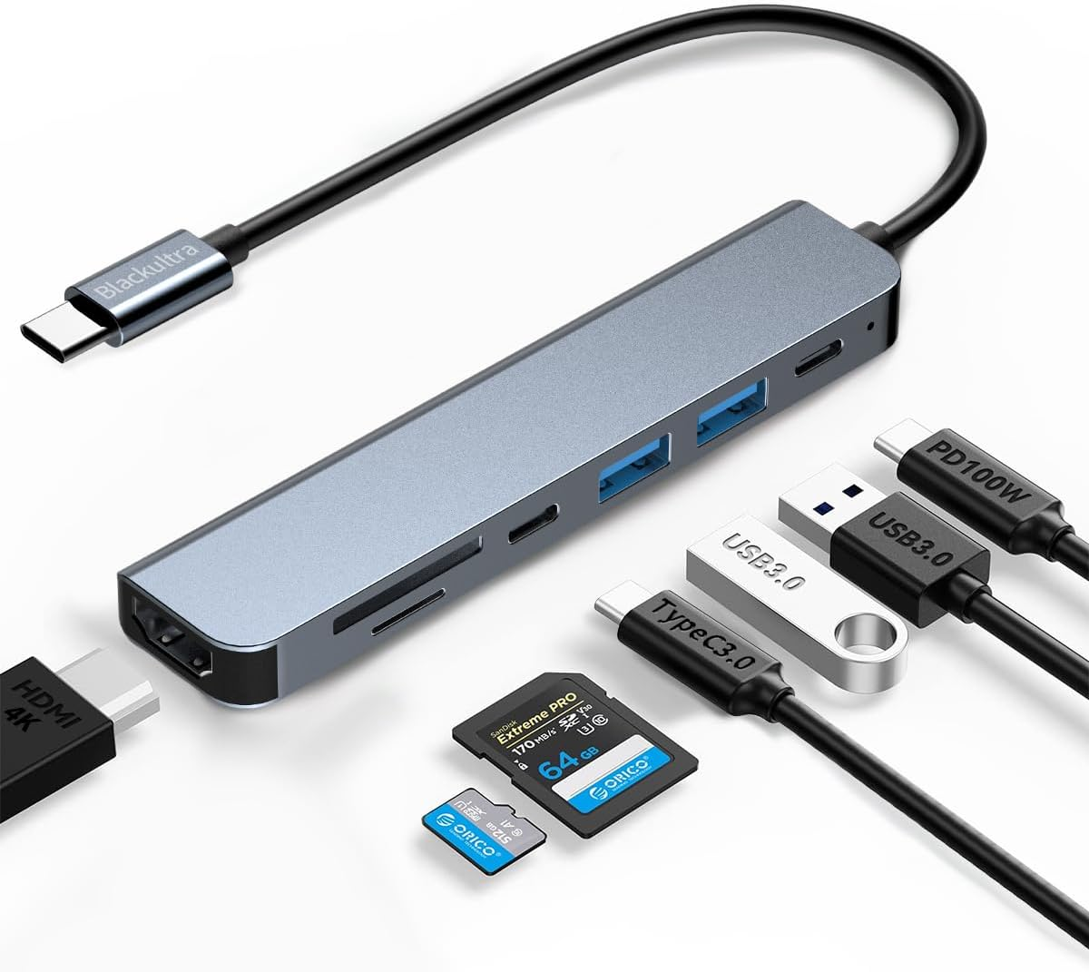 Adaptador Hub 7 em 1