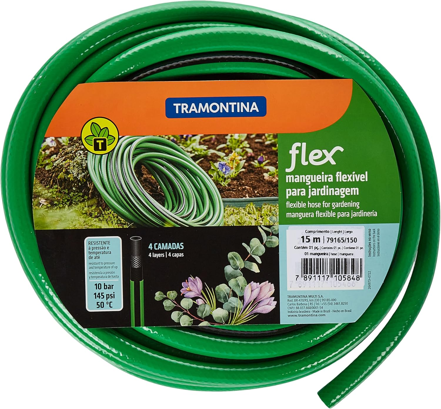 Tramontina Mangueira Flex Para Jardim, 15m