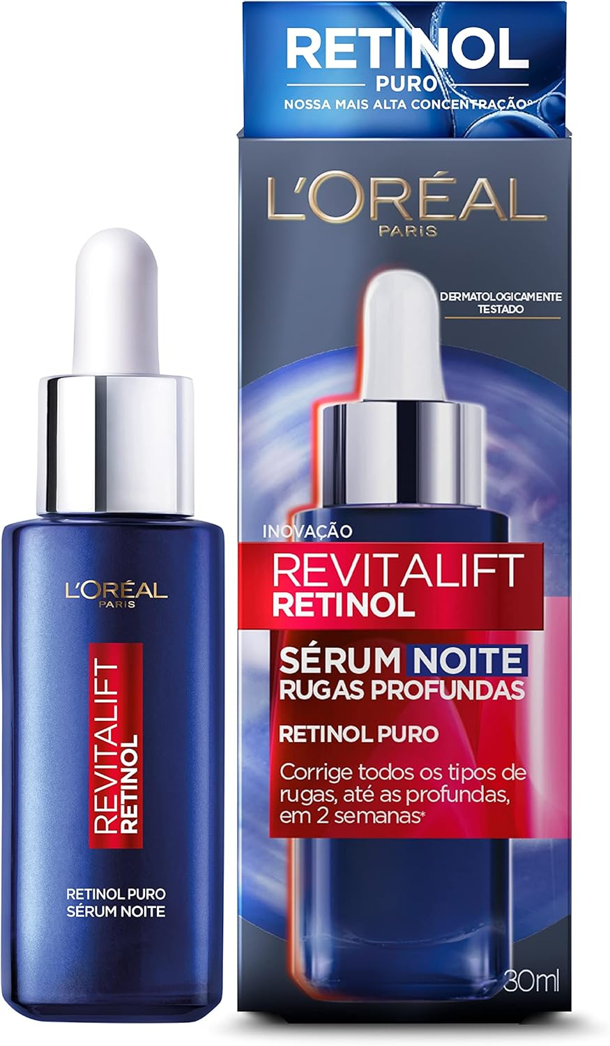 L’Oréal Paris Sérum Retinol Noturno Antirrugas Revitalift, 30ml