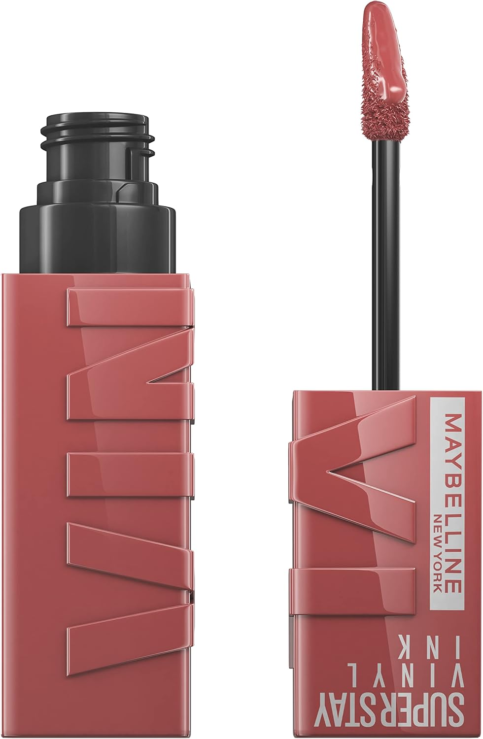 Maybelline SuperStay Vinyl Ink, Batom Líquido Longa Duração com Efeito Gloss, Brilho Instantâneo e Acabamento Espelhado, com Fórmula Vegana e Conforto para os Lábios, Cor Cheeky 4,2ml