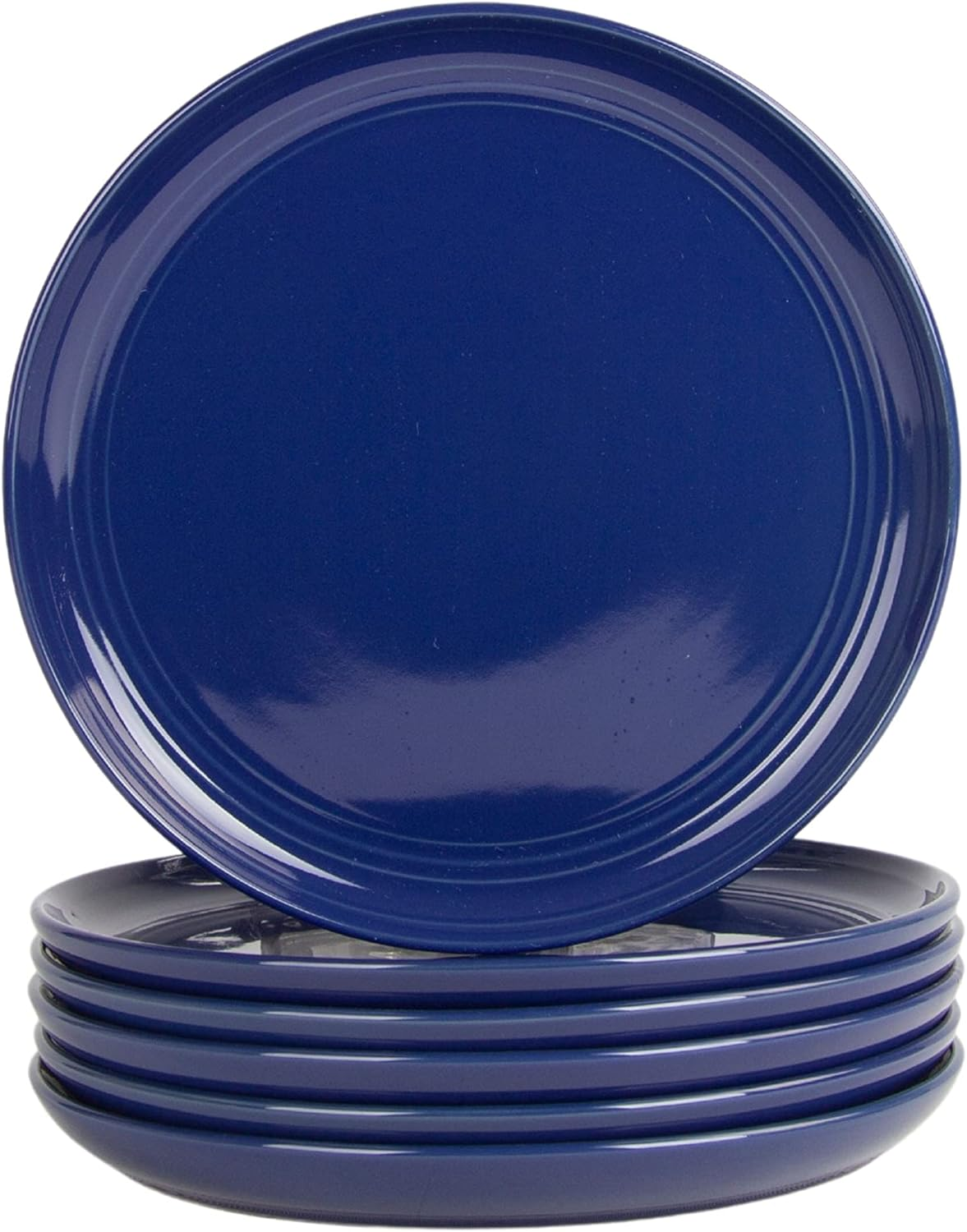 0 Strawberry Street – Prato de Salada de Linha Dupla, 21 cm, Conjunto de 6, Azul Cobalto