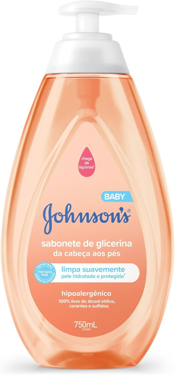 Johnson’s Baby Sabonete Líquido Glicerina da Cabeça aos Pés, 750ml